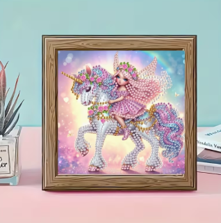 Preview: Diamond Painting Einhorn Feenmädchen
